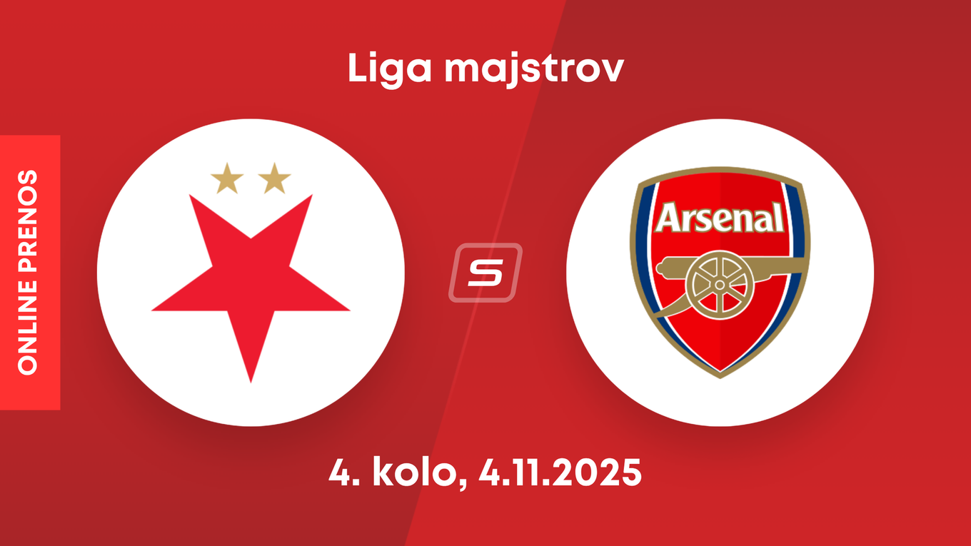 SK Slavia Praha - Arsenal FC: ONLINE prenos zo zápasu 4. kola ligovej fázy Ligy majstrov.