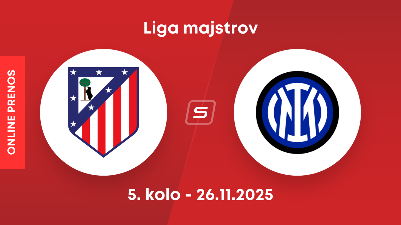 Atlético Madrid - Inter Miláno: ONLINE prenos zo zápasu 5. kola ligovej fázy Ligy majstrov.