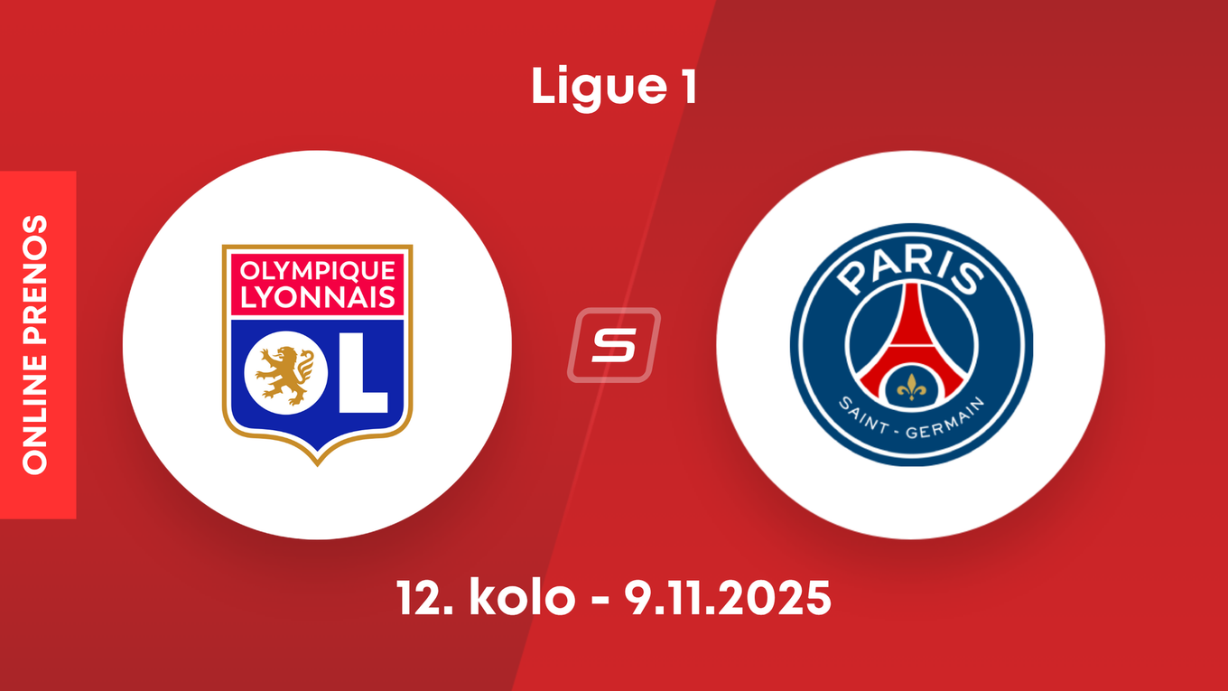 Olympique Lyon - Paríž St. Germain ONLINE prenos z 12. kola Ligue 1.