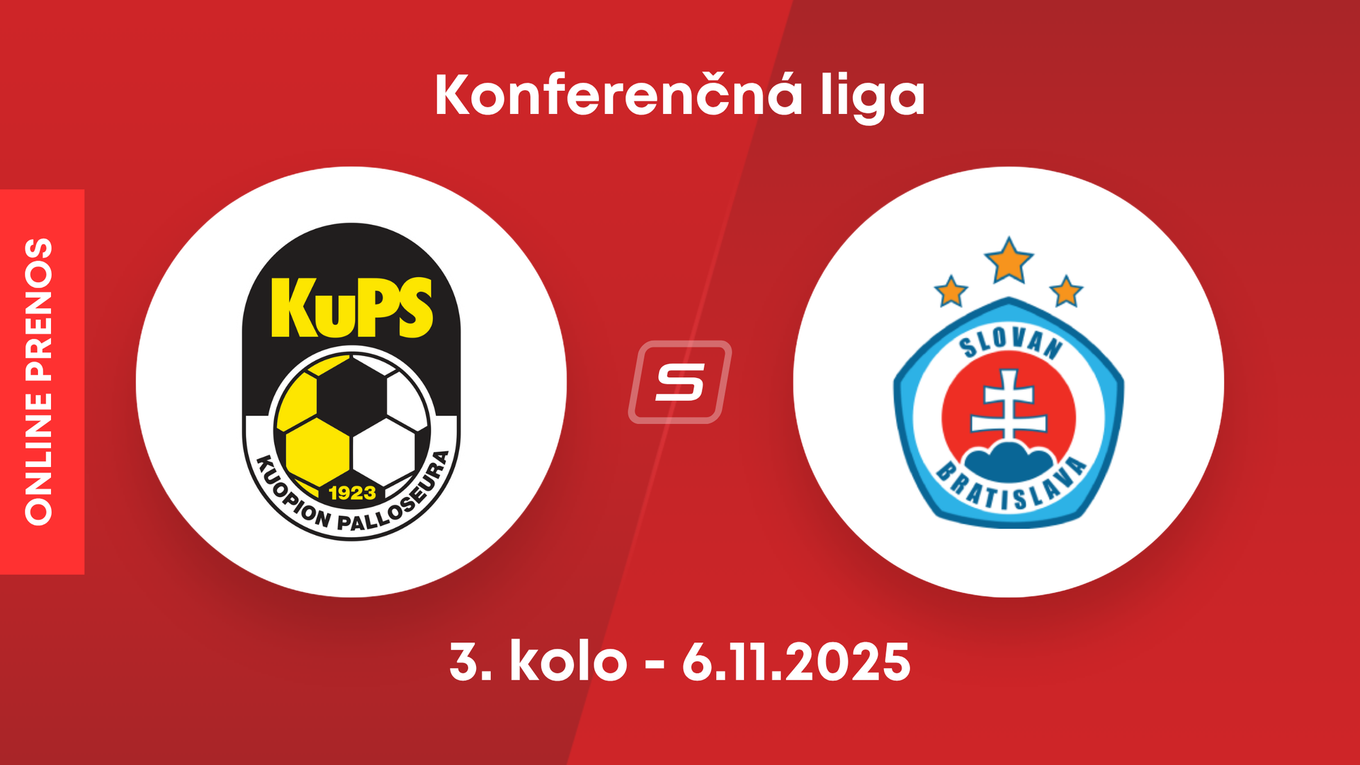 KuPS Kuopio - ŠK Slovan Bratislava: ONLINE prenos zo zápasu 3. kola ligovej fázy Konferenčnej ligy. 