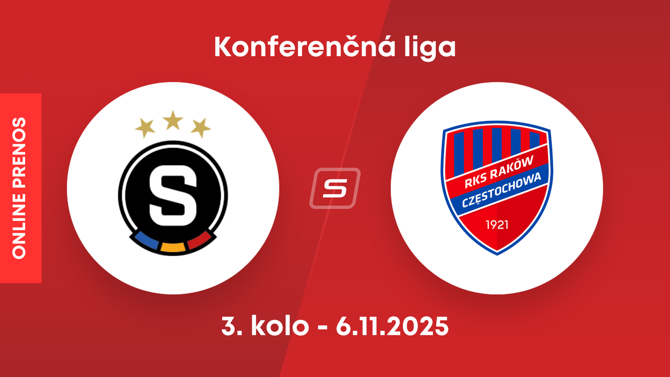AC Sparta Praha - Raków Čenstochová: ONLINE prenos zo zápasu 3. kola ligovej fázy Konferenčnej ligy. 