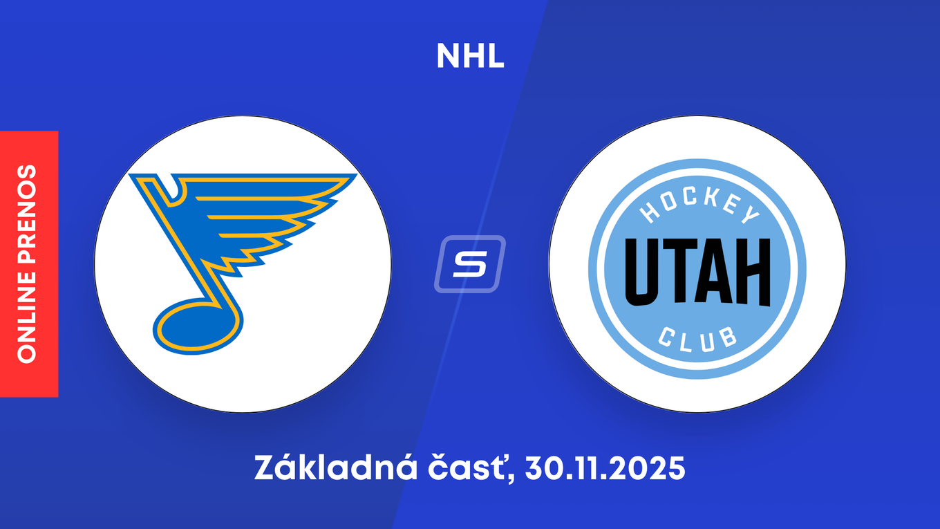 St. Louis Blues - Utah Mammoth: ONLINE prenos zo zápasu NHL.