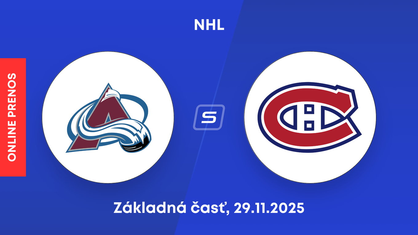 Colorado Avalanche - Montreal Canadiens: ONLINE prenos zo zápasu NHL.