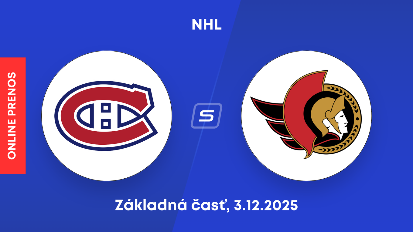 Montreal Canadiens - Ottawa Senators: ONLINE prenos zo zápasu NHL.