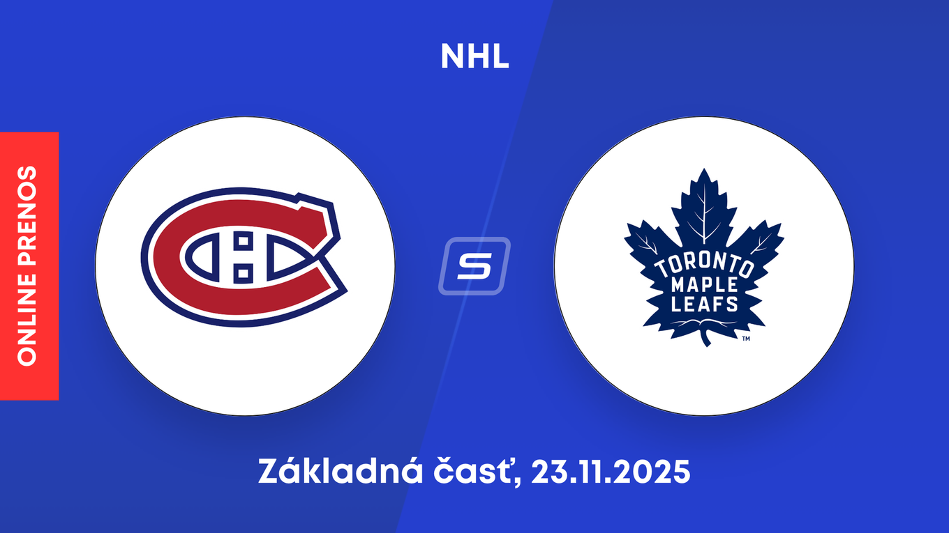Montreal Canadiens - Toronto Maple Leafs: ONLINE prenos zo zápasu NHL.