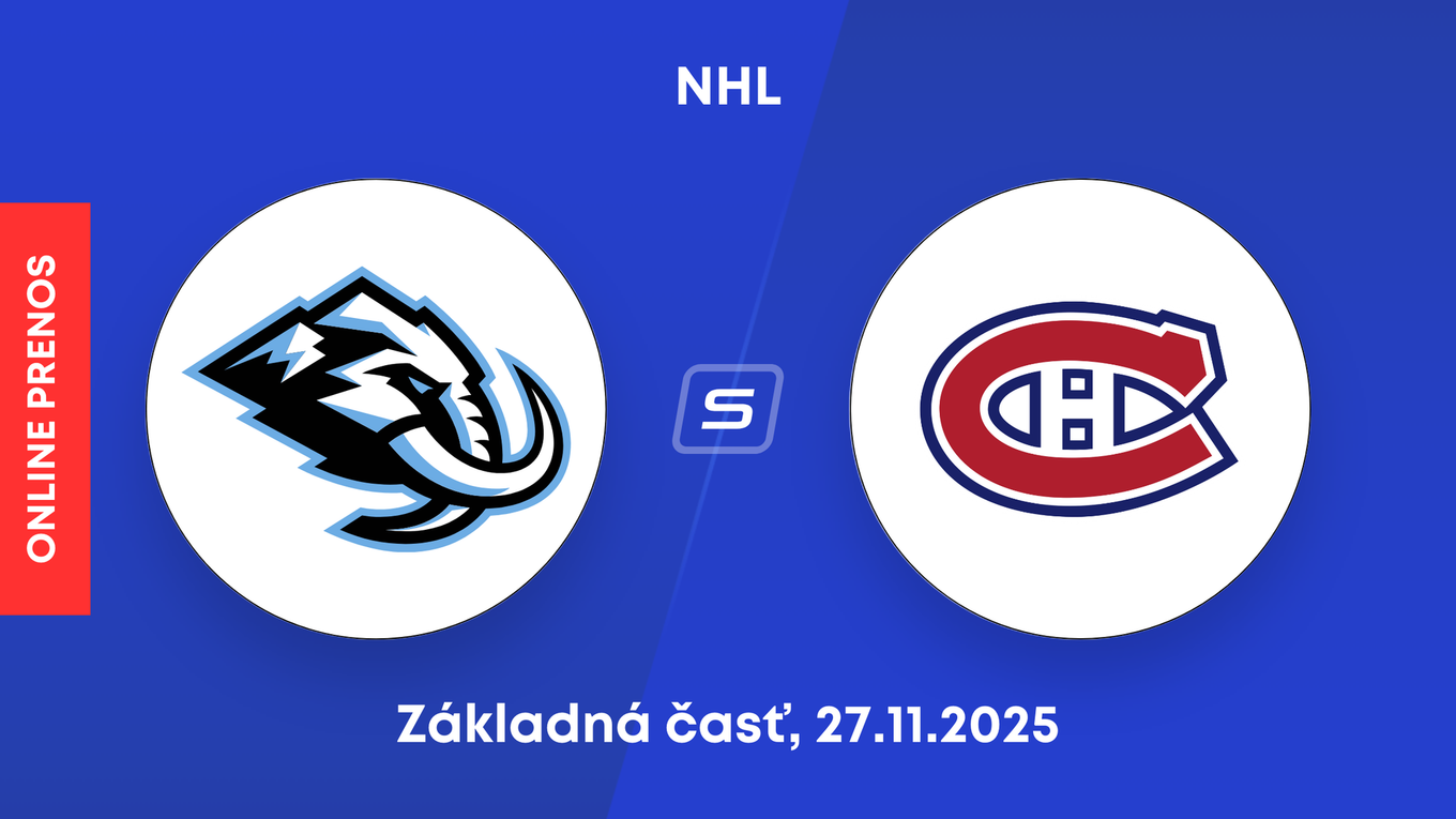 Utah Mammoth - Montreal Canadiens: ONLINE prenos zo zápasu NHL.