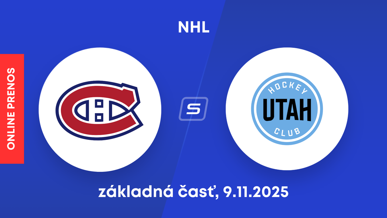 Montreal Canadiens - Utah Mammoth: ONLINE prenos zo zápasu NHL.