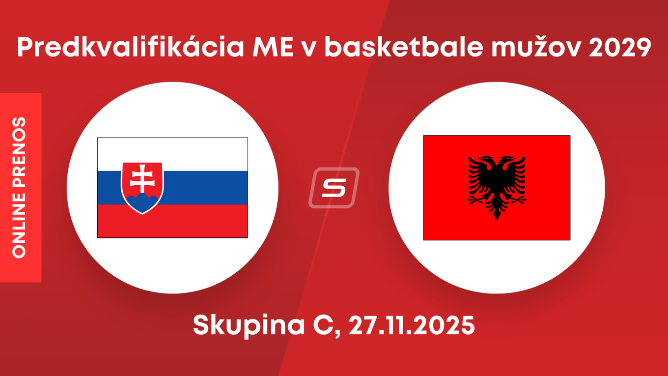 Slovensko - Albánsko: LIVE STREAM zo zápasu kvalifikácie na ME v basketbale mužov 2029. 