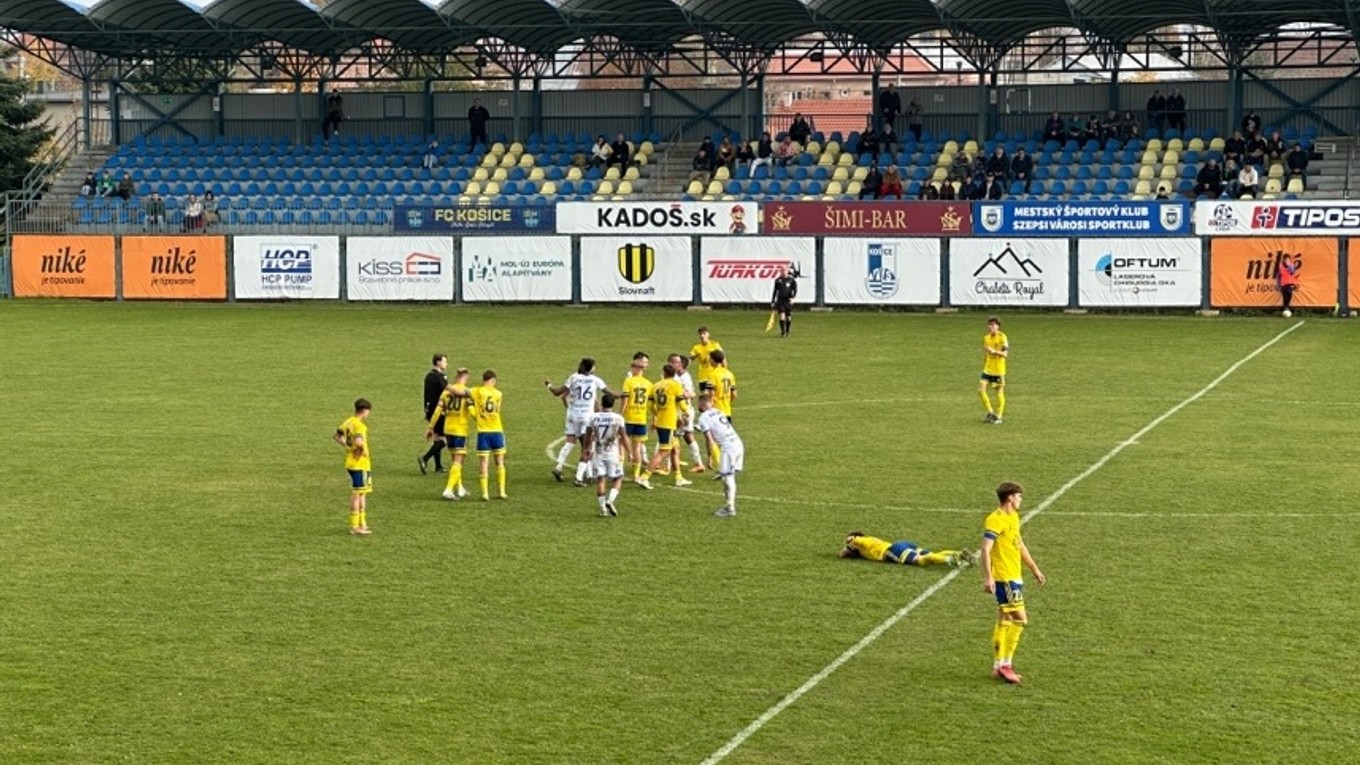Momentka zo zápasu Košice B - Spišská Nová Ves.