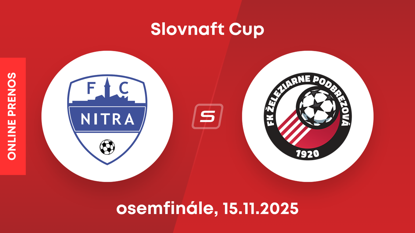 FC Nitra - FK Železiarne Podbrezová: ONLINE prenos zo zápasu osemfinále Slovnaft Cupu.
