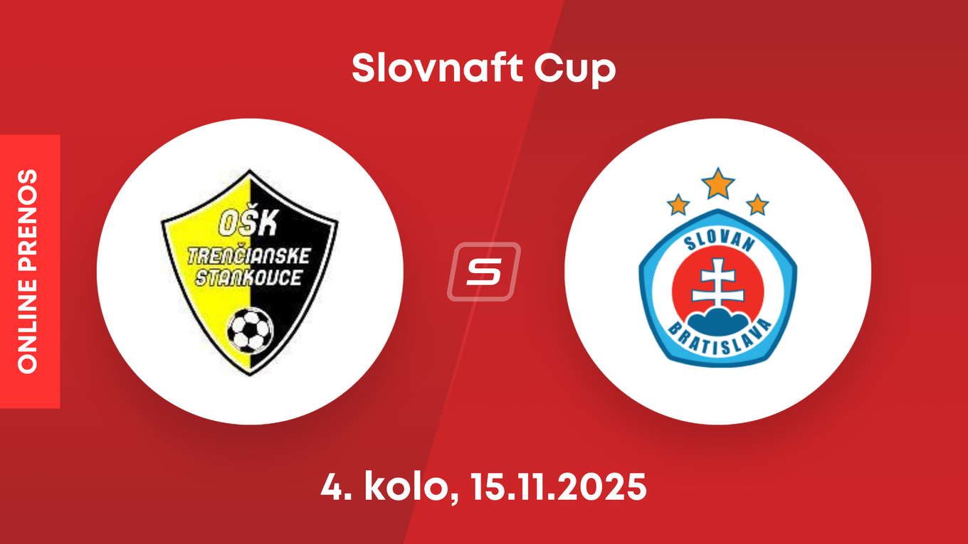 OŠK Trenčianske Stankovce - ŠK Slovan Bratislava: ONLINE prenos zo zápasu 4. kola Slovnaft Cupu.