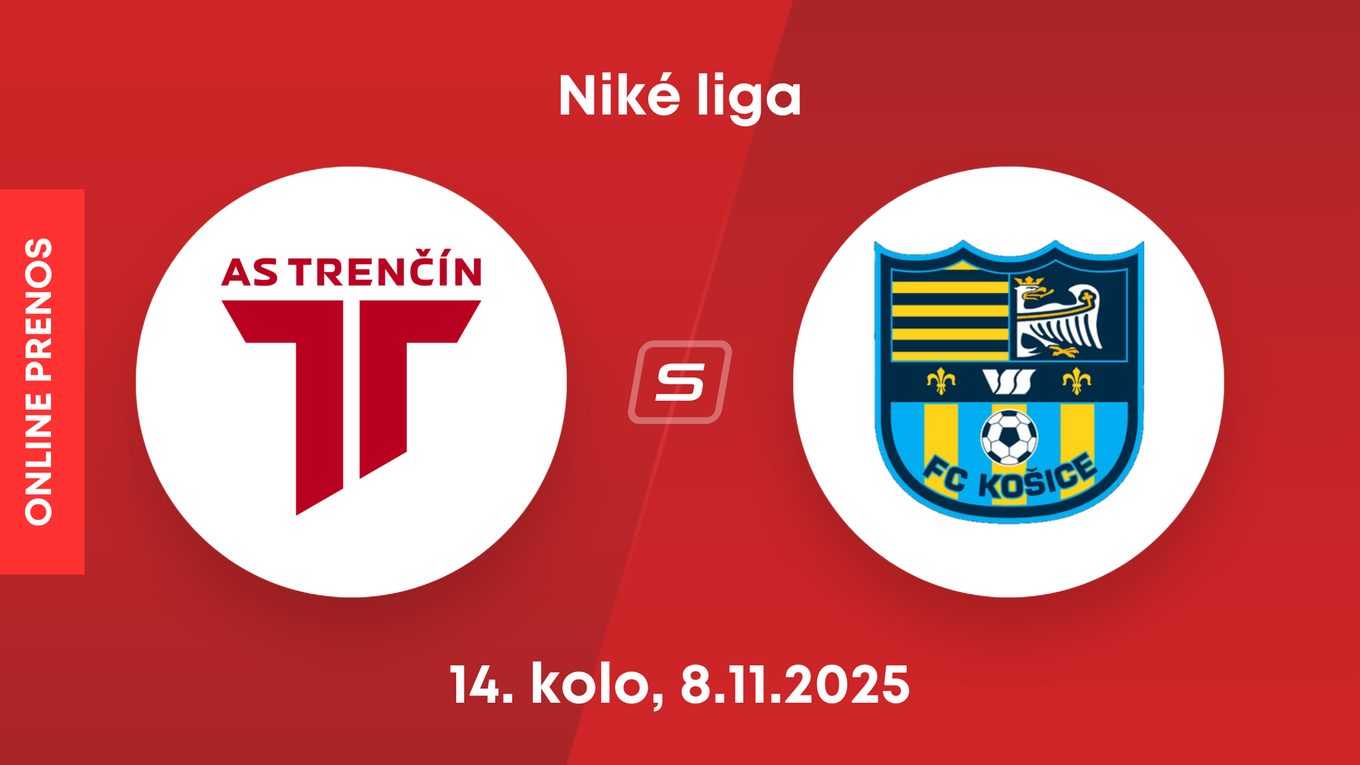 AS Trenčín - FC Košice: ONLINE prenos zo zápasu 14. kola Niké ligy.