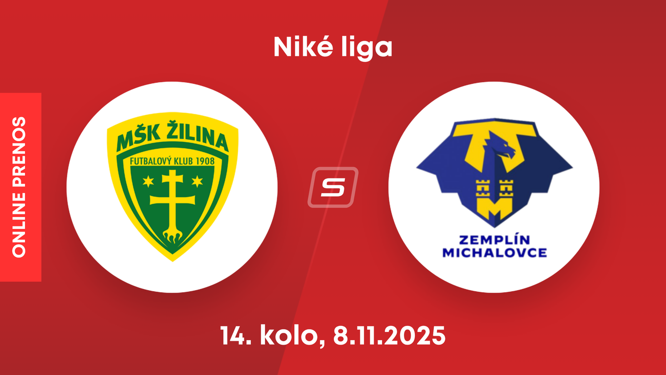MŠK Žilina - MFK Zemplín Michalovce: ONLINE prenos zo zápasu 14. kola Niké ligy.