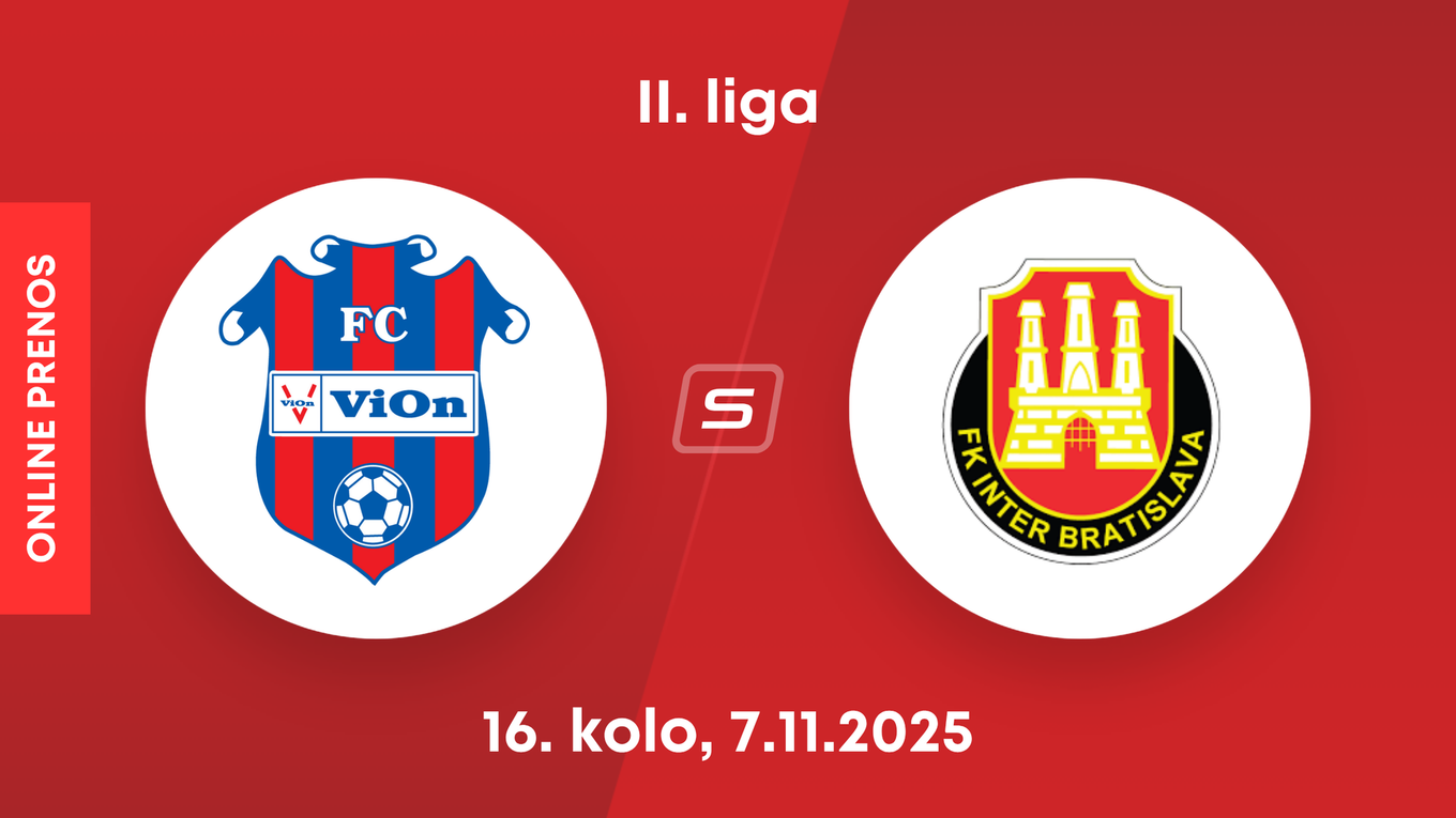  FC ViOn Zlaté Moravce - FK Inter Bratislava: ONLINE prenos zo zápasu 16. kola II. ligy.