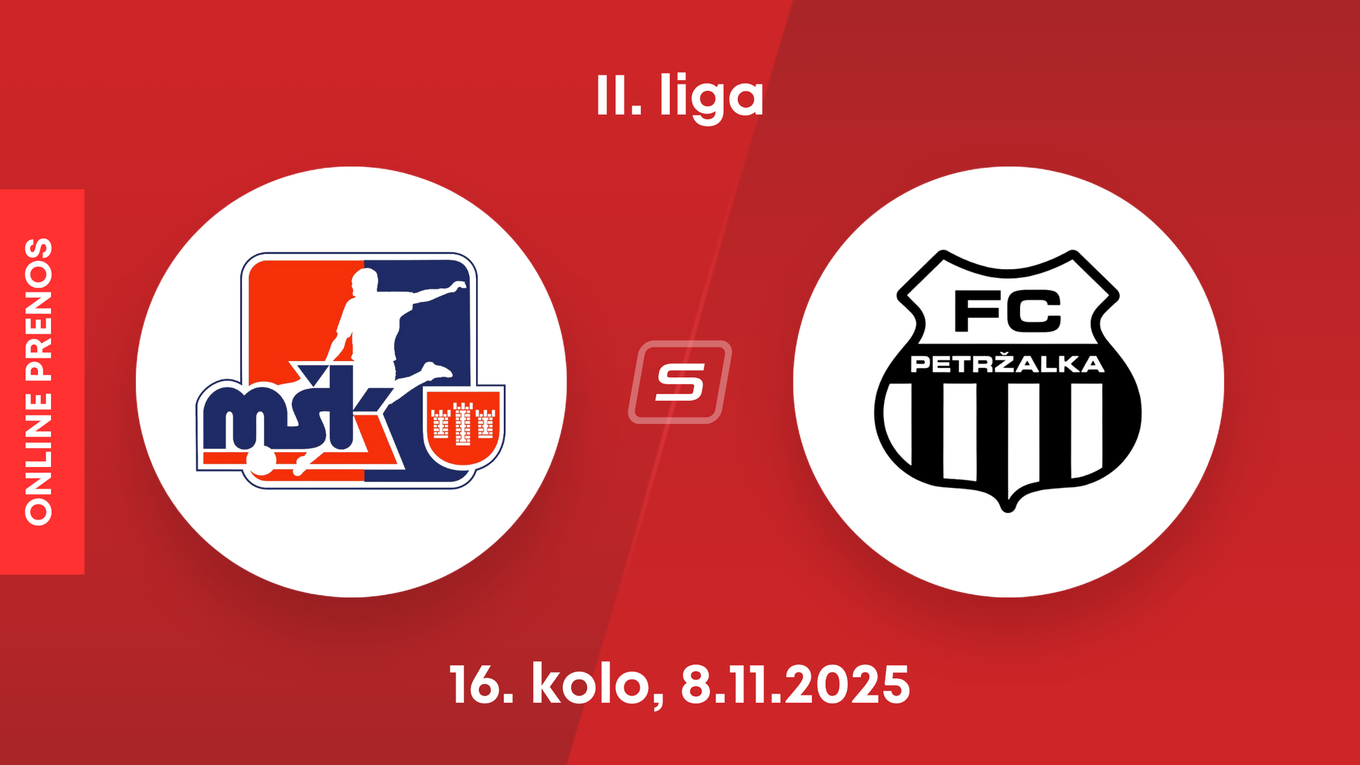 MŠK Považská Bystrica - FC Petržalka: ONLINE prenos zo zápasu 16. kola II. ligy.