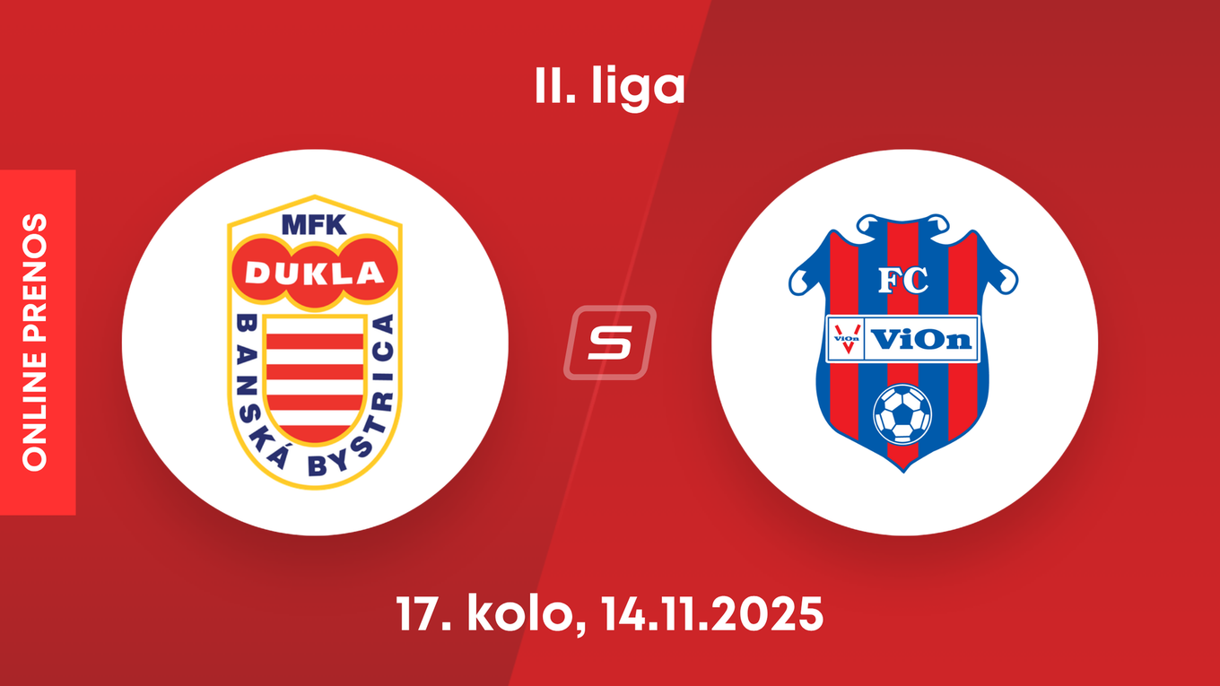 MFK Dukla Banská Bystrica - FC ViOn Zlaté Moravce: ONLINE prenos zo zápasu 17. kola II. ligy.