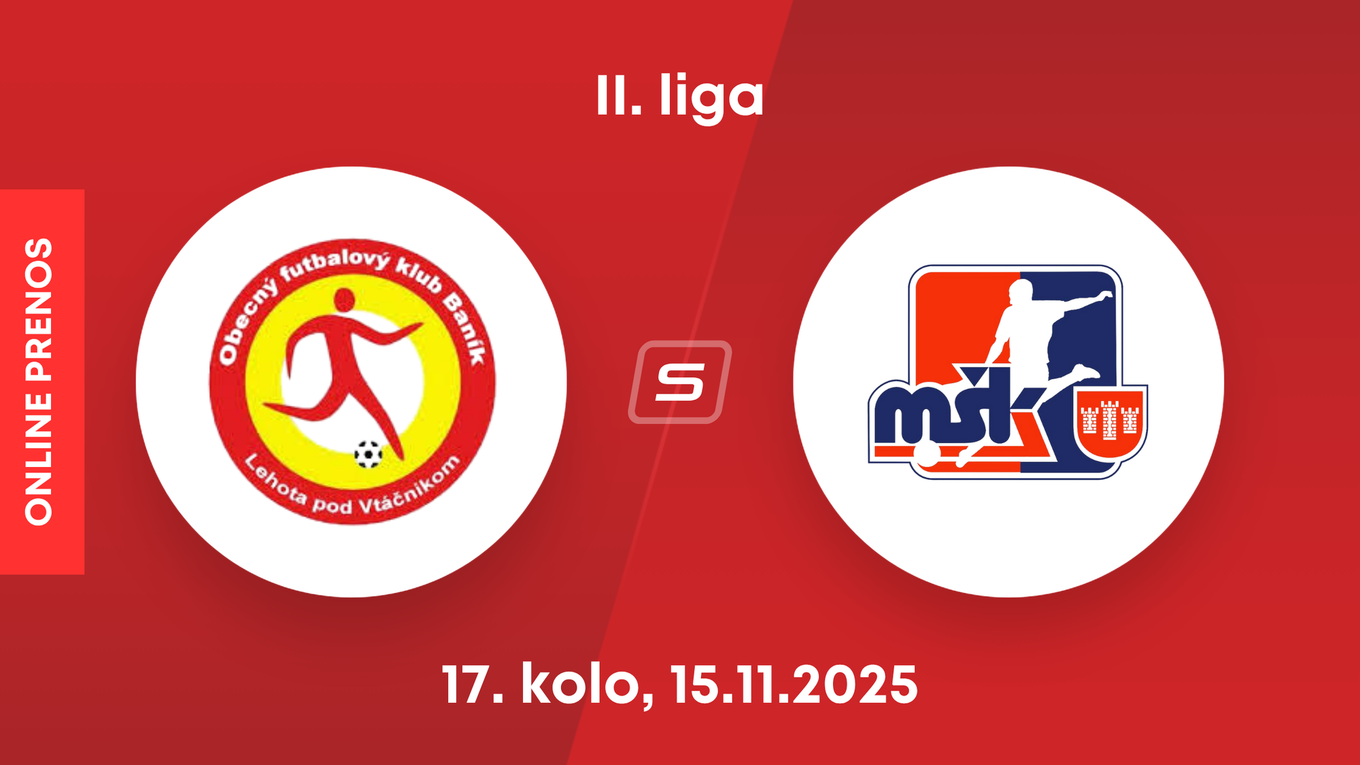 OFK Baník Lehota pod Vtáčnikom - MŠK Považská Bystrica: ONLINE prenos zo zápasu 17. kola II. ligy.
