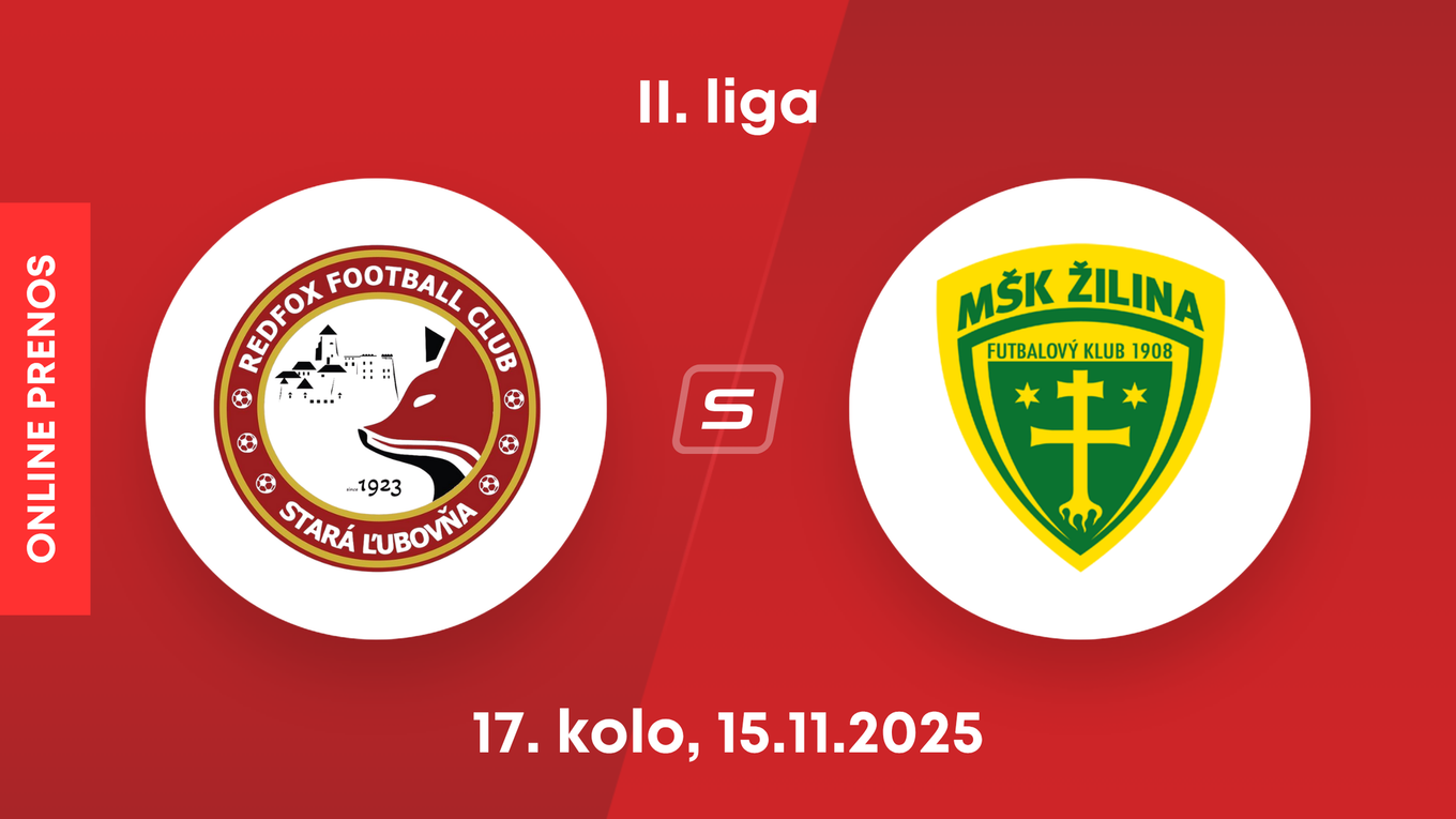 Stará Ľubovňa Redfox Football Club - MŠK Žilina B: ONLINE prenos zo zápasu 17. kola II. ligy.
