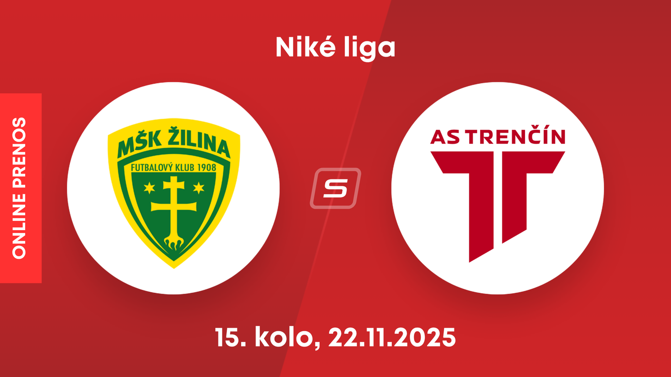 MŠK Žilina - AS Trenčín: ONLINE prenos zo zápasu 15. kola Niké ligy.