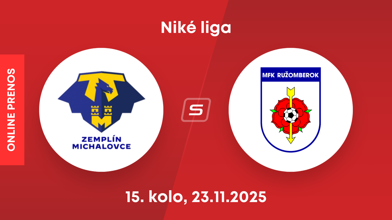 MFK Zemplín Michalovce - MFK Ružomberok: ONLINE prenos zo zápasu 15. kola Niké ligy.
