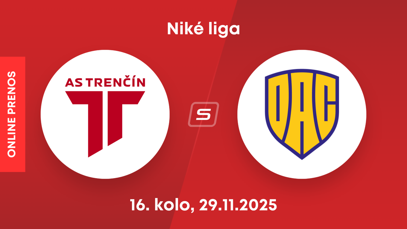 AS Trenčín - FC DAC Dunajská Streda: ONLINE prenos zo zápasu 16. kola Niké ligy.