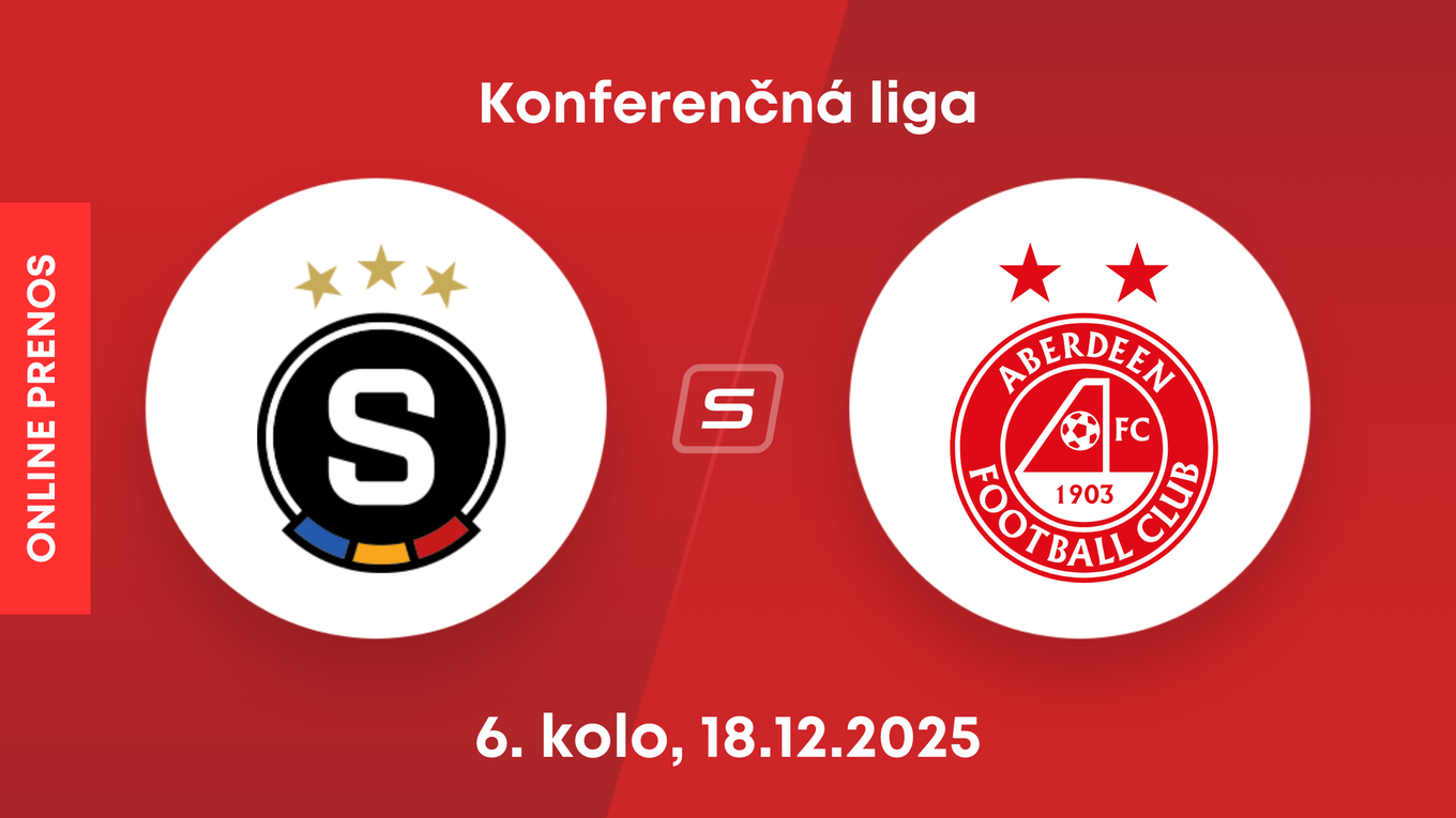 Sparta Praha - Aberdeen FC: ONLINE prenos zo zápasu ligovej fázy Konferenčnej ligy. 