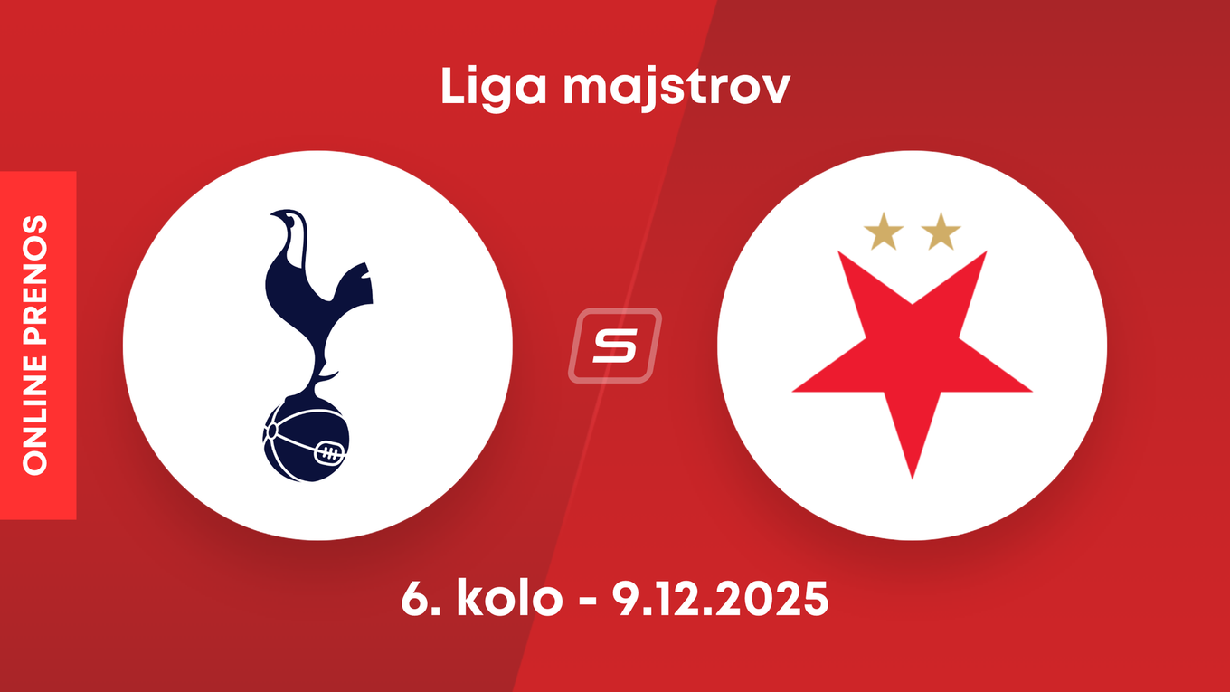Tottenham Hotspur - SK Slavia Praha: ONLINE prenos zo zápasu 6. kola ligovej fázy Ligy majstrov.