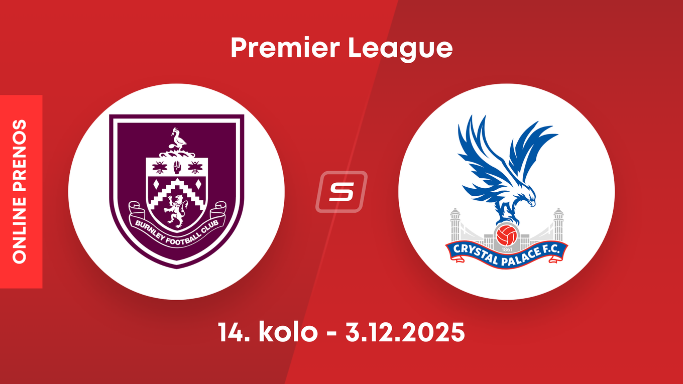 Burnley FC - Crystal Palace FC: ONLINE prenos zo 14. kola Premier League.