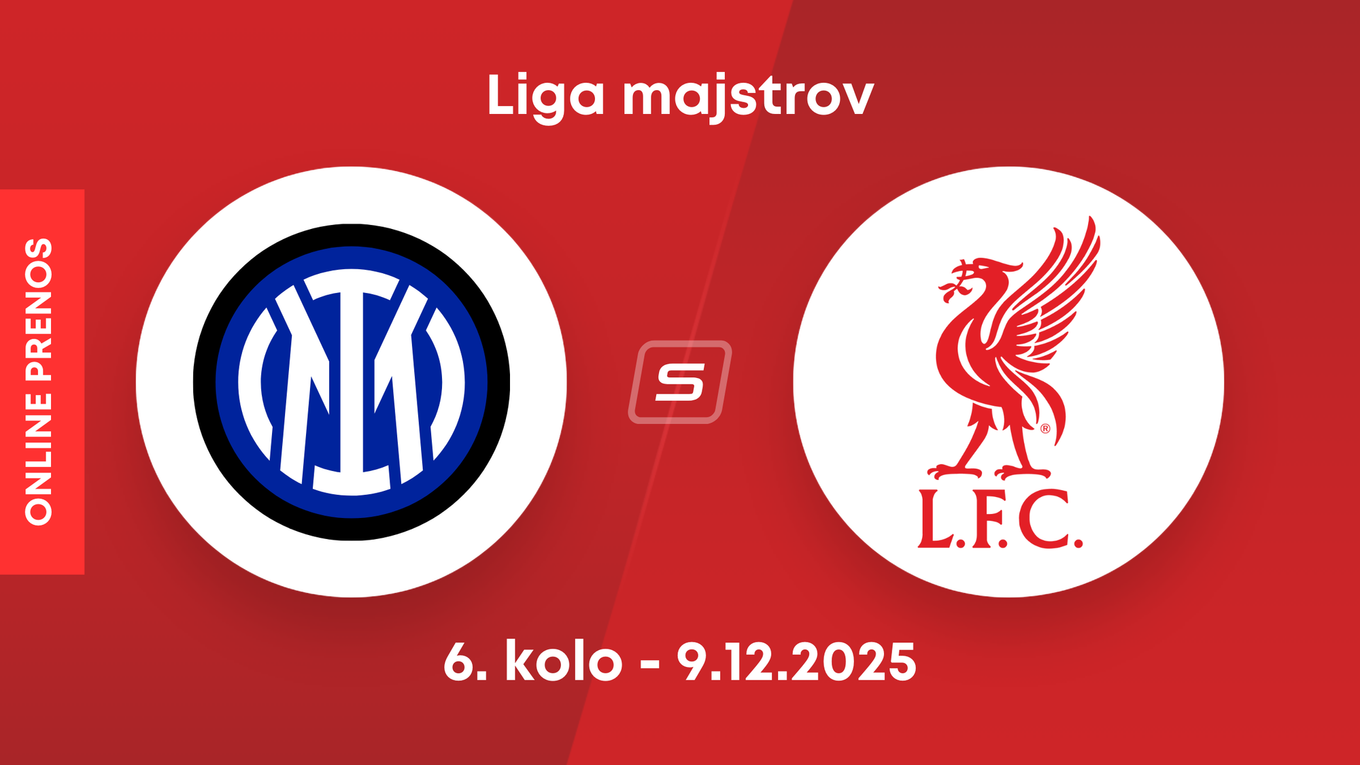Inter Miláno - Liverpool FC: ONLINE prenos zo zápasu 6. kola ligovej fázy Ligy majstrov. 