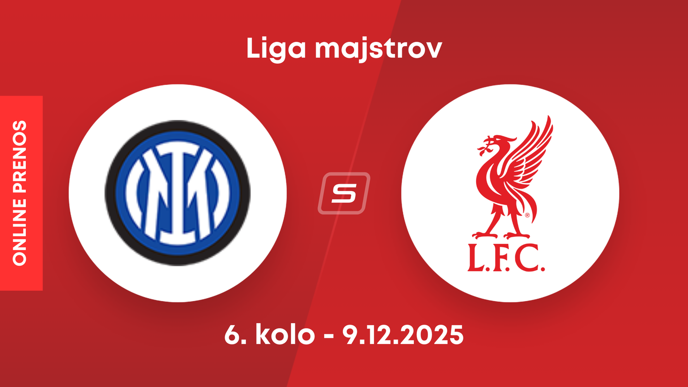 Inter Miláno - Liverpool FC: ONLINE prenos zo zápasu 6. kola ligovej fázy Ligy majstrov.