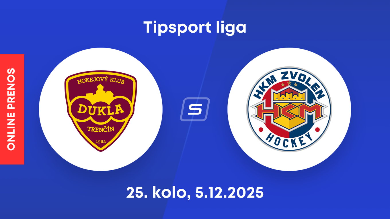 HK Dukla Trenčín - HKM Zvolen: ONLINE prenos zo zápasu 25. kola Tipsport ligy.