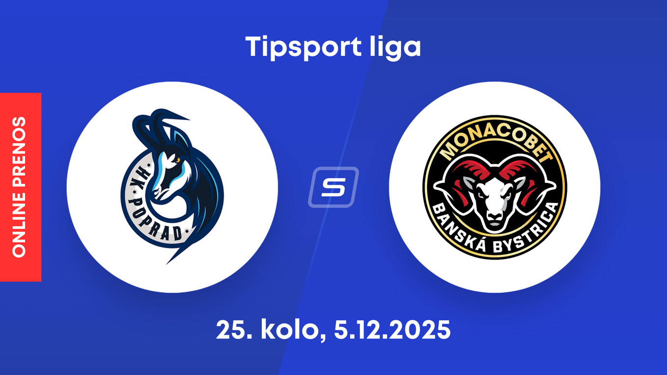 HK Poprad - HC MONACObet Banská Bystrica: ONLINE prenos zo zápasu 25. kola Tipsport ligy.