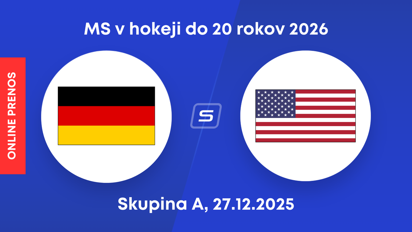 Nemecko - USA: ONLINE prenos zo zápasu skupiny A na MS v hokeji do 20 rokov 2026.
