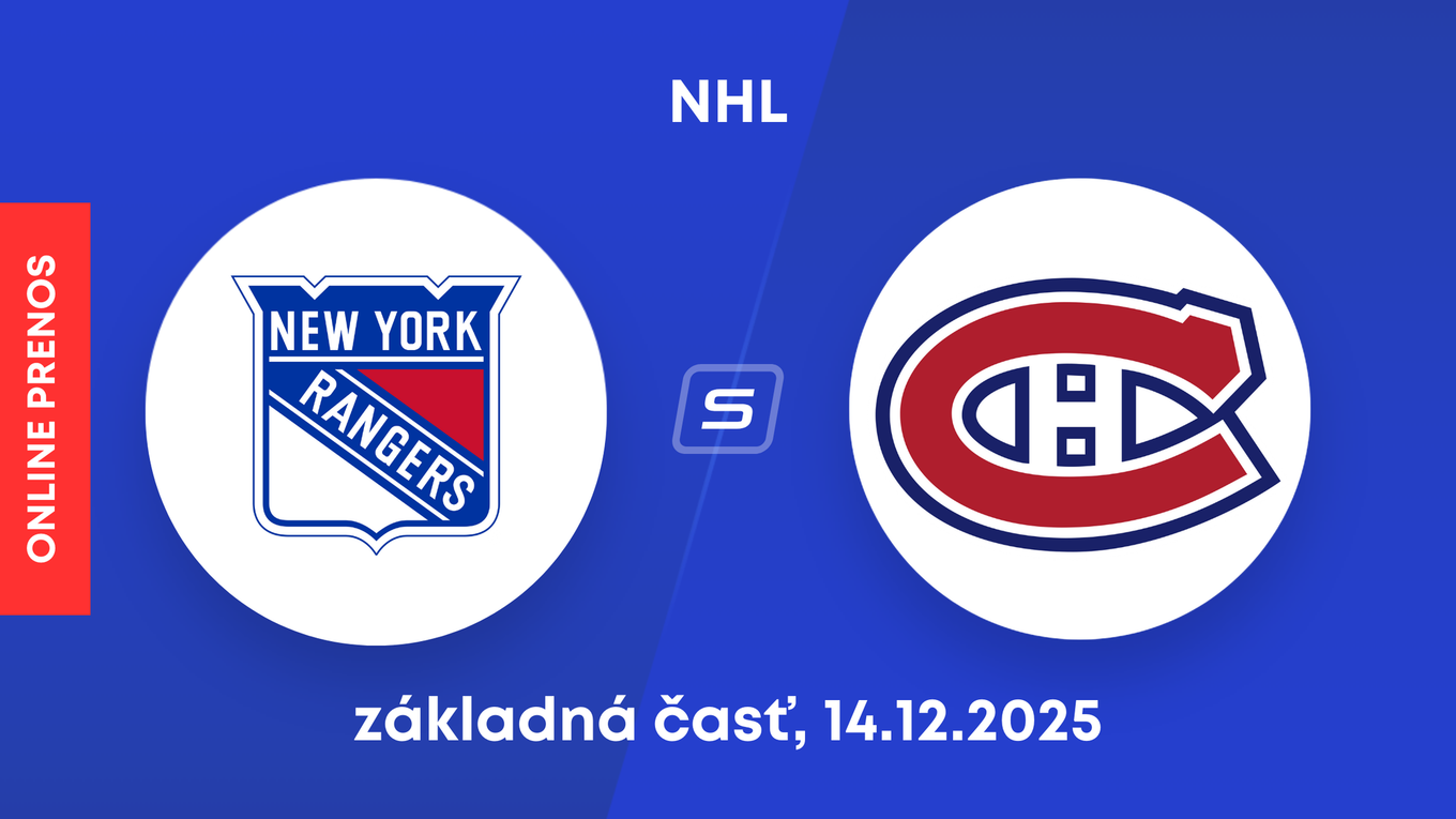 New York Rangers - Montreal Canadiens: ONLINE prenos zo zápasu NHL.