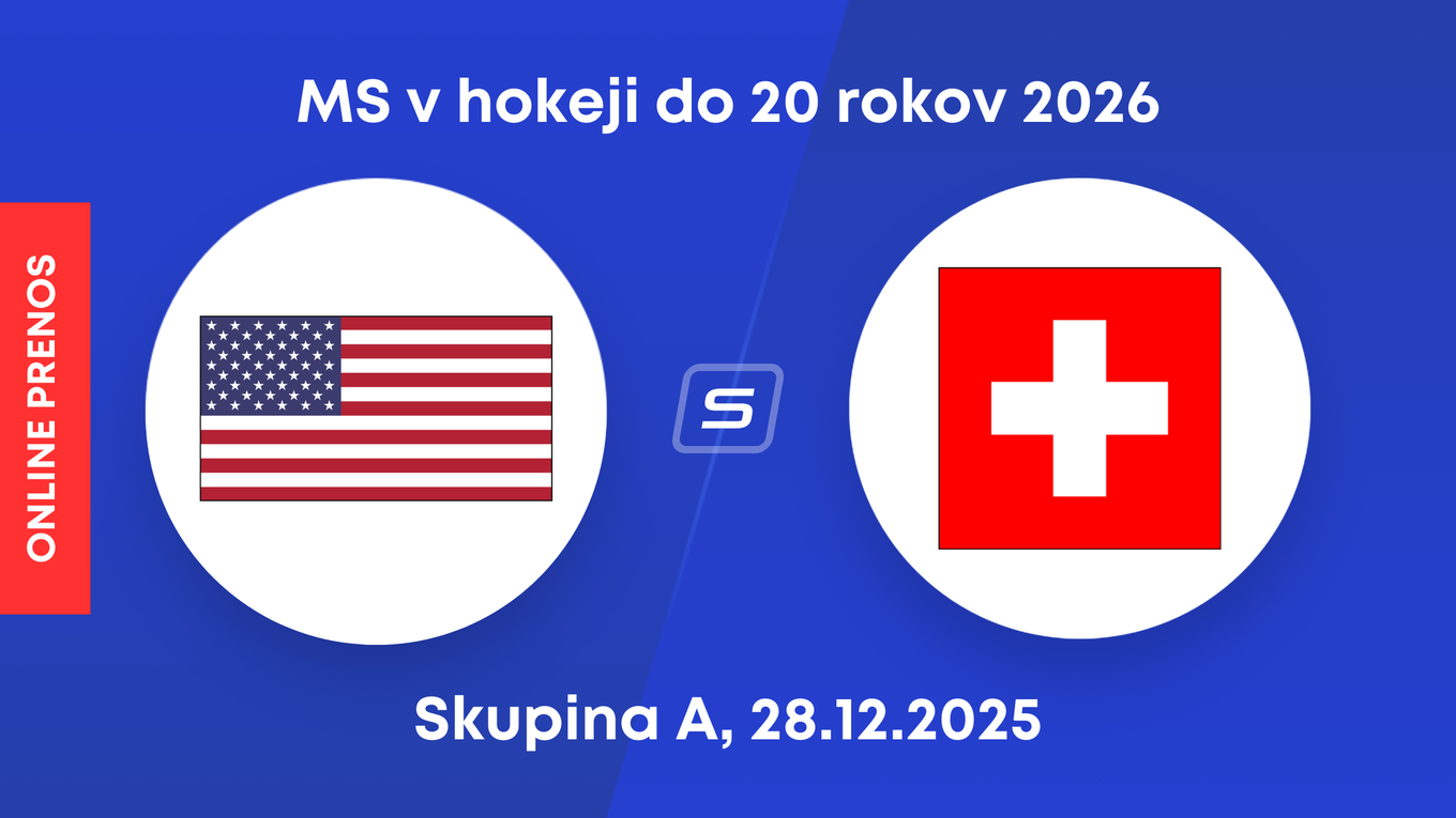 USA - Švajčiarsko: ONLINE prenos zo zápasu skupiny A na MS v hokeji do 20 rokov 2026.