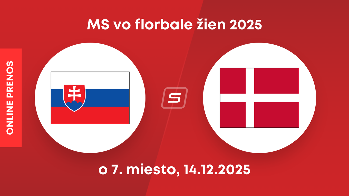 Slovensko - Dánsko: ONLINE prenos zo zápasu o 7. miesto na MS vo florbale žien 2025.