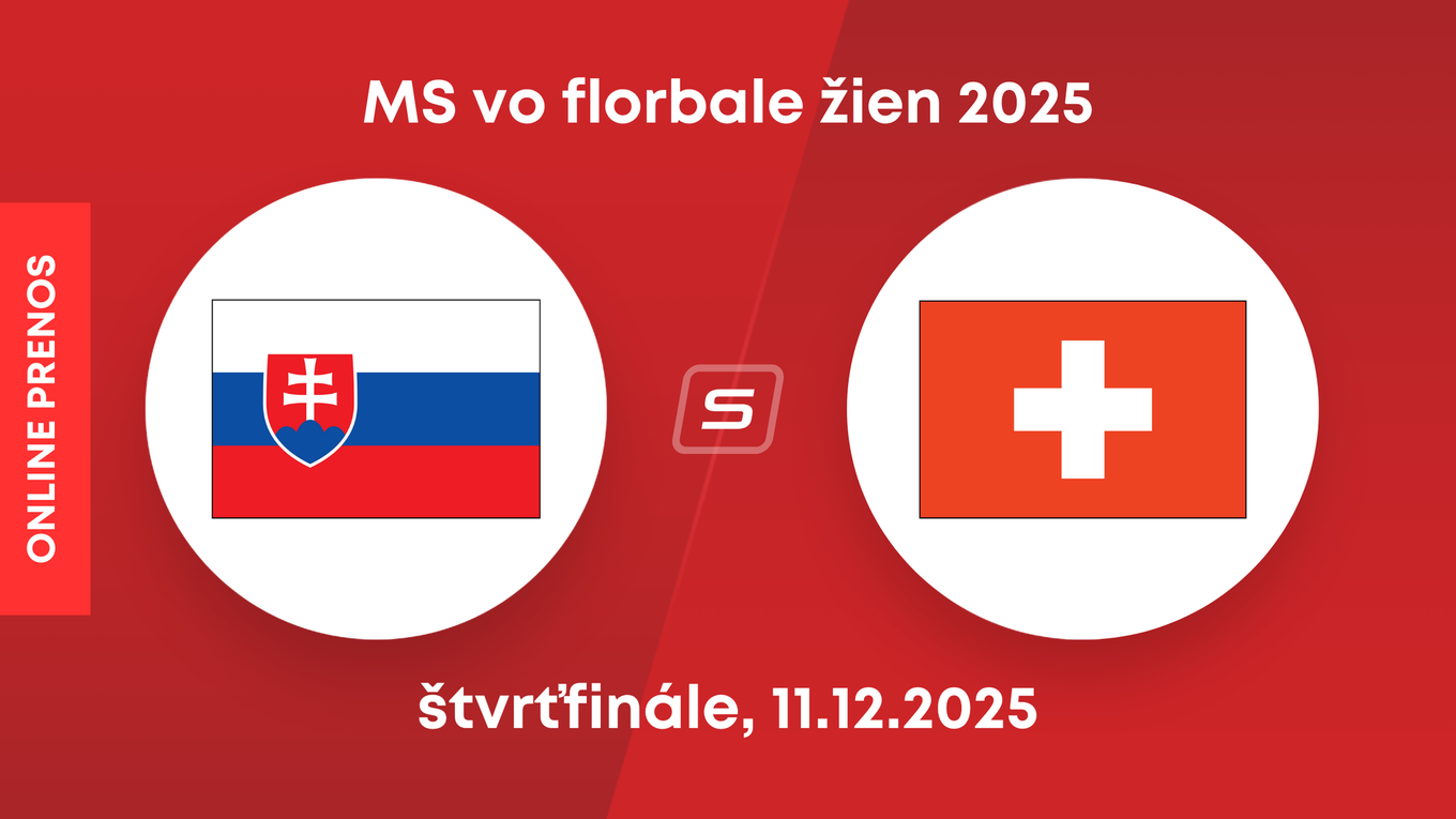 Slovensko - Švajčiarsko: ONLINE prenos zo zápasu štvrťfinále na MS vo florbale žien 2025.