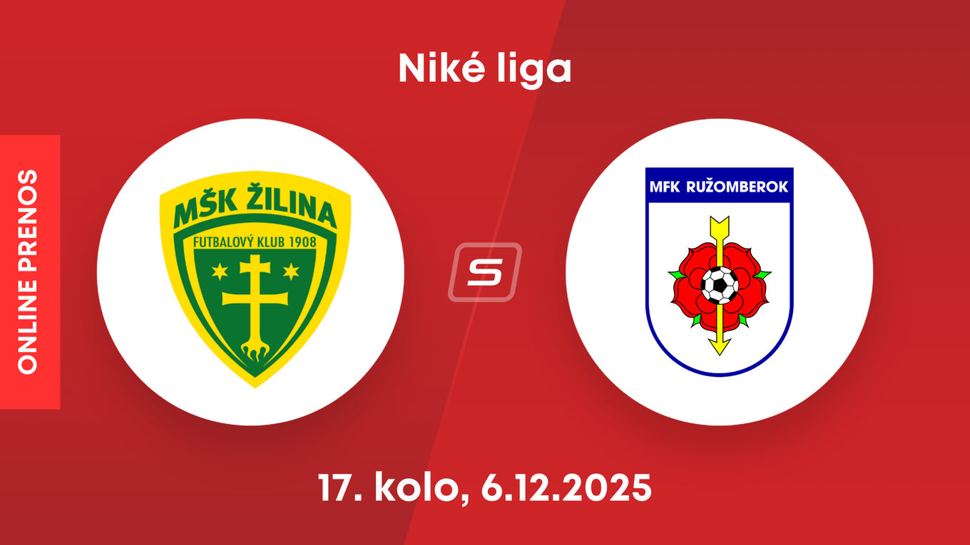 MŠK Žilina - MFK Ružomberok: ONLINE prenos zo zápasu 17. kola Niké ligy.