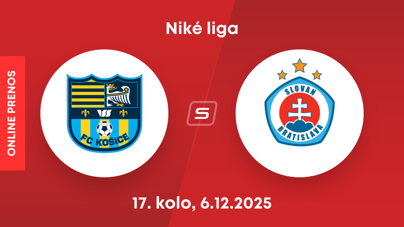 FC Košice - ŠK Slovan Bratislava: ONLINE prenos zo zápasu 17. kola Niké ligy.