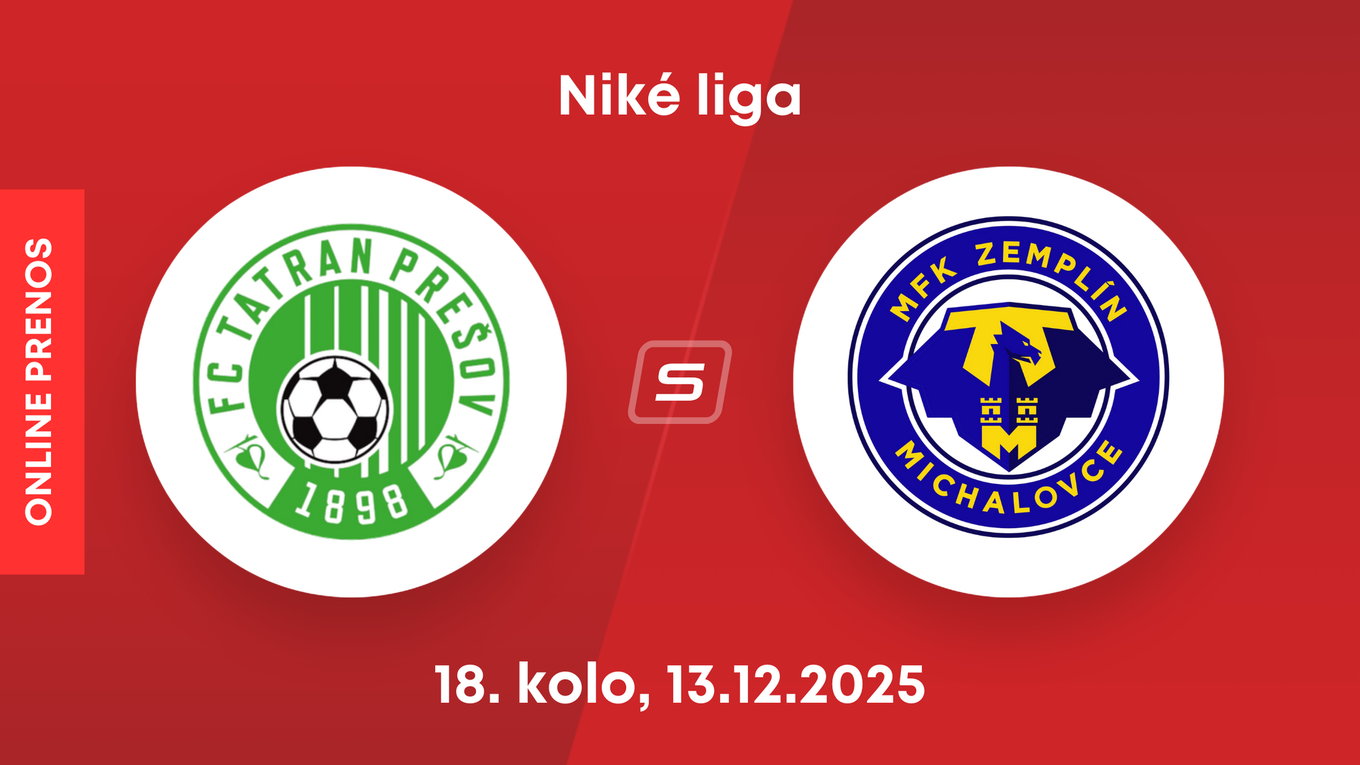 FC Tatran Prešov - MFK Zemplín Michalovce: ONLINE prenos zo zápasu 18. kola Niké ligy.