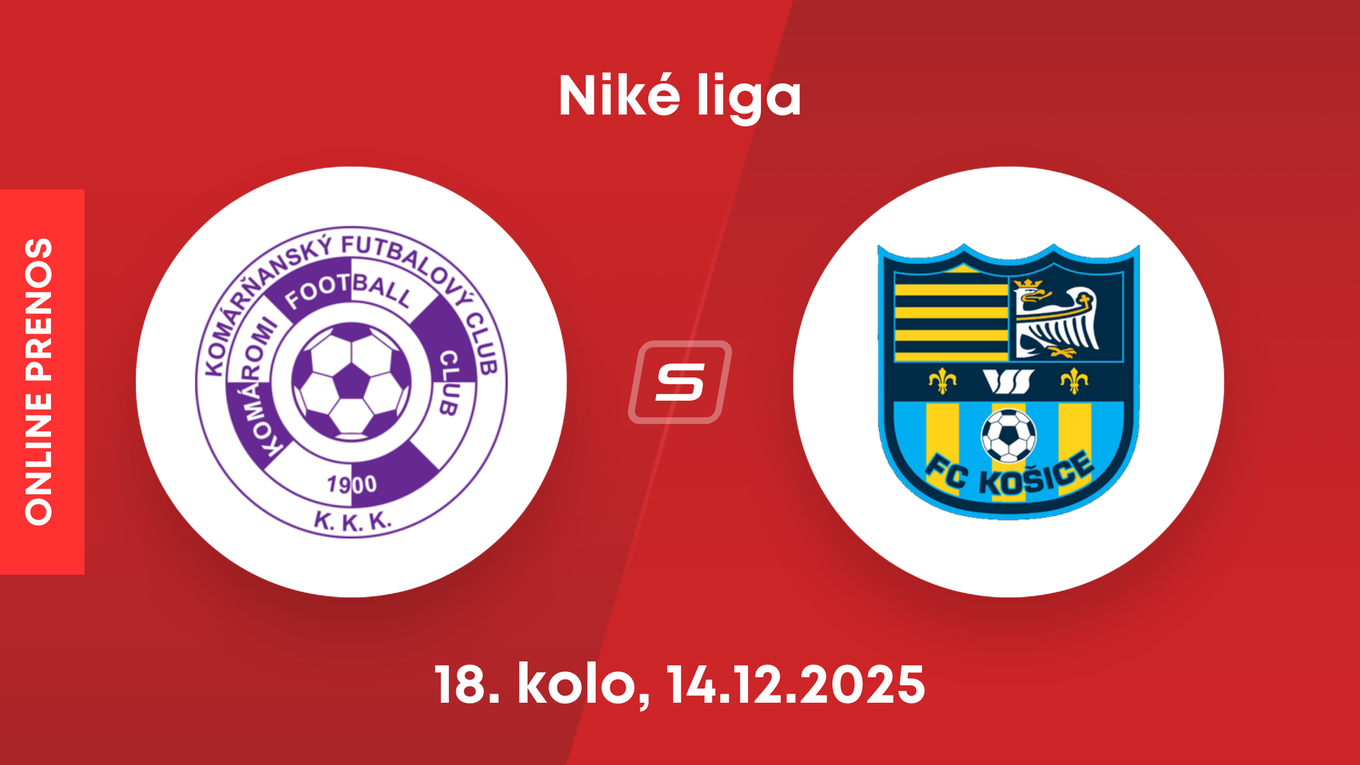 KFC Komárno - FC Košice: ONLINE prenos zo zápasu 18. kola Niké ligy.
