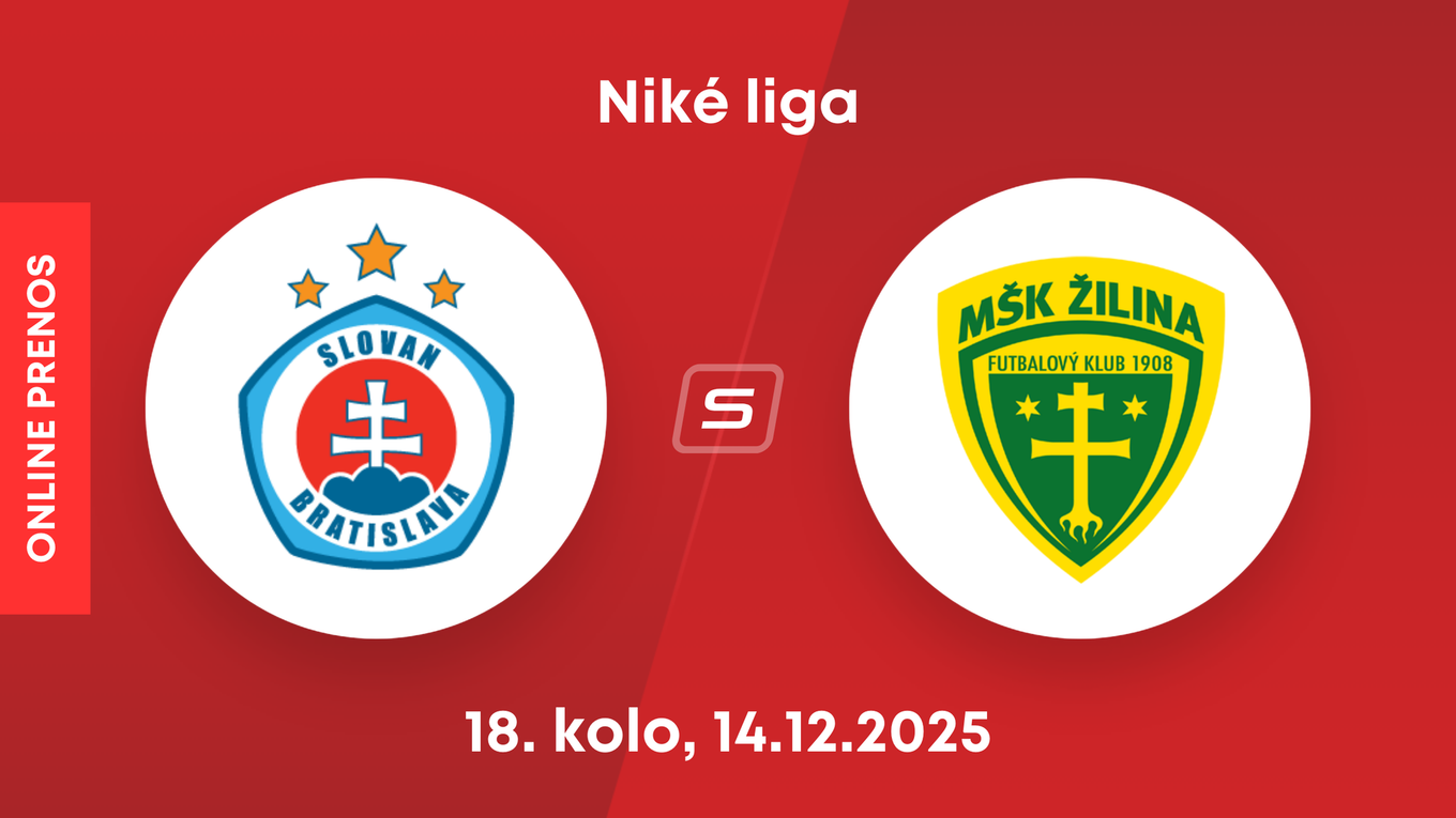 ŠK Slovan Bratislava - MŠK Žilina: ONLINE prenos zo zápasu 18. kola Niké ligy.