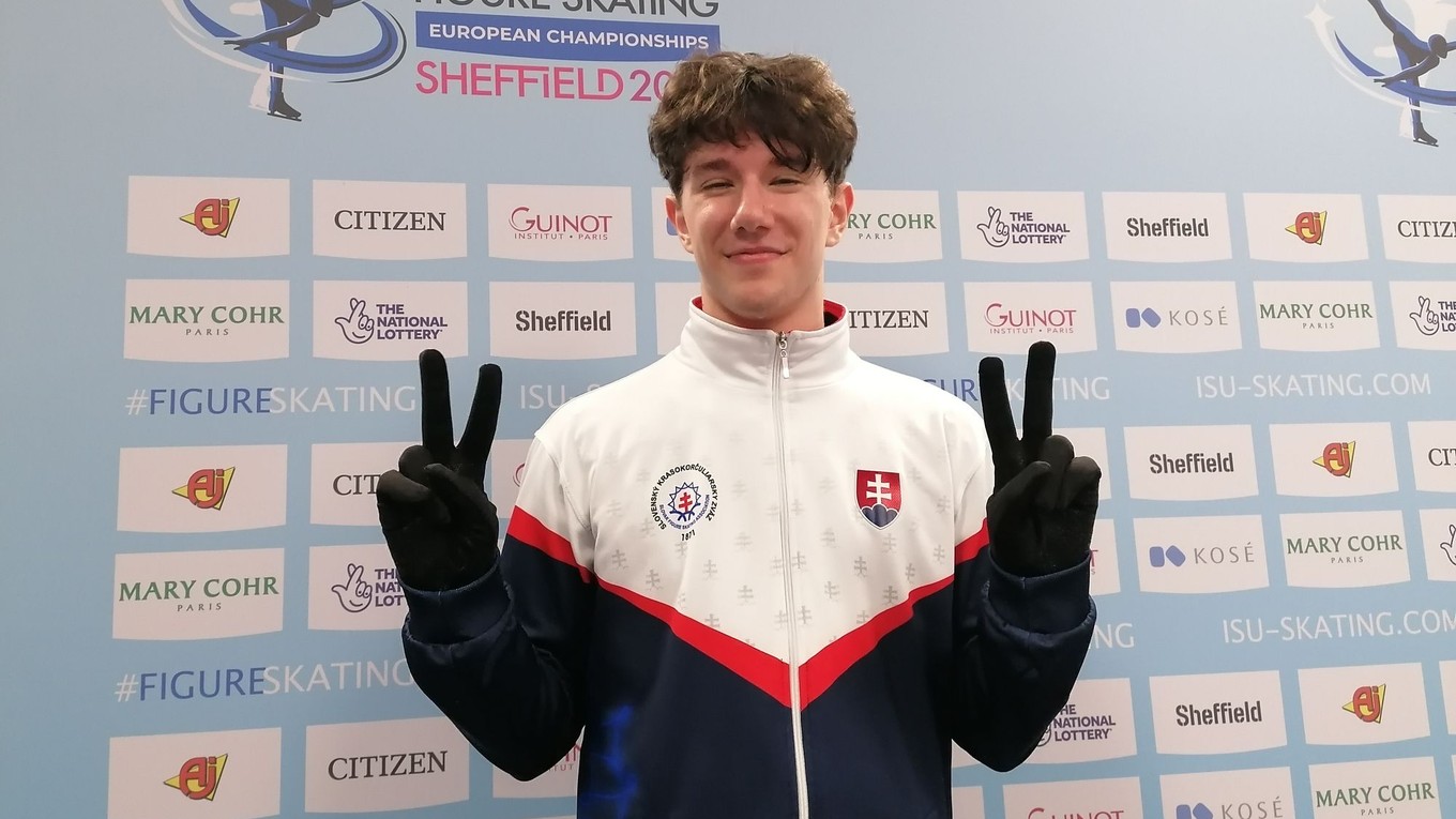 Adam Hagara po krátkom programe v Sheffielde.