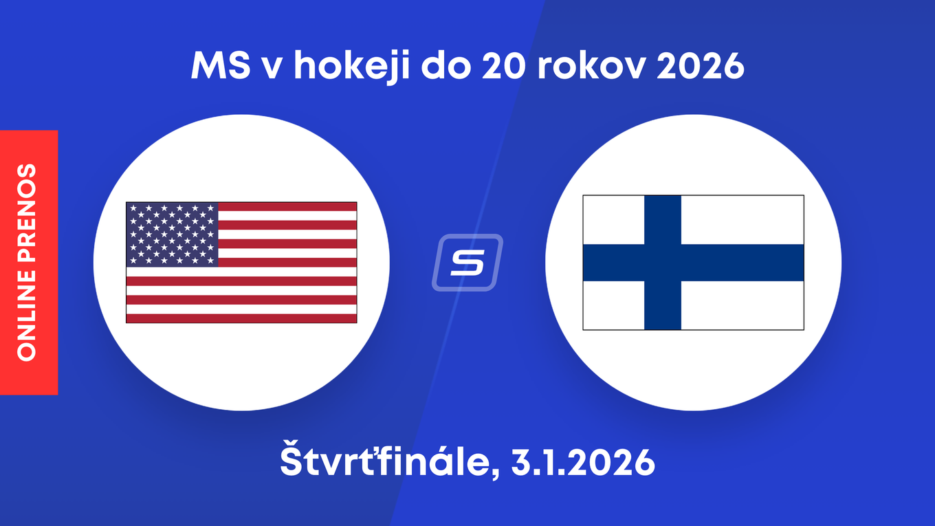 USA - Fínsko, ONLINE prenos zo štvrťfinále MS v hokeji do 20 rokov 2026 (U20).