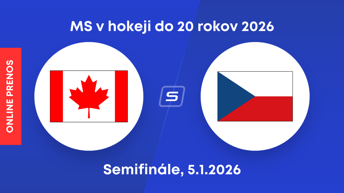 Kanada - Česko, ONLINE prenos zo semifinále MS v hokeji do 20 rokov 2026 (U20).
