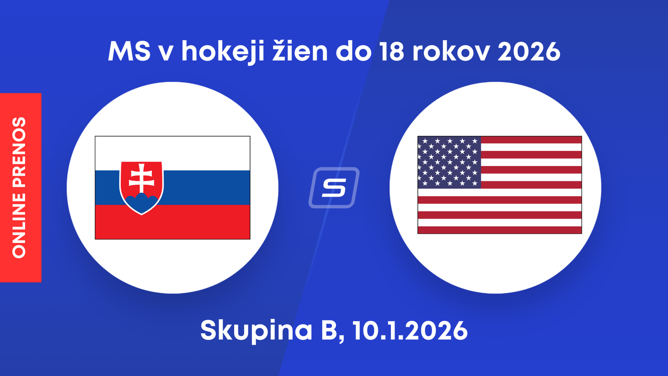 Slovensko - USA, ONLINE prenos z MS v hokeji žien do 18 rokov 2026 (U18).