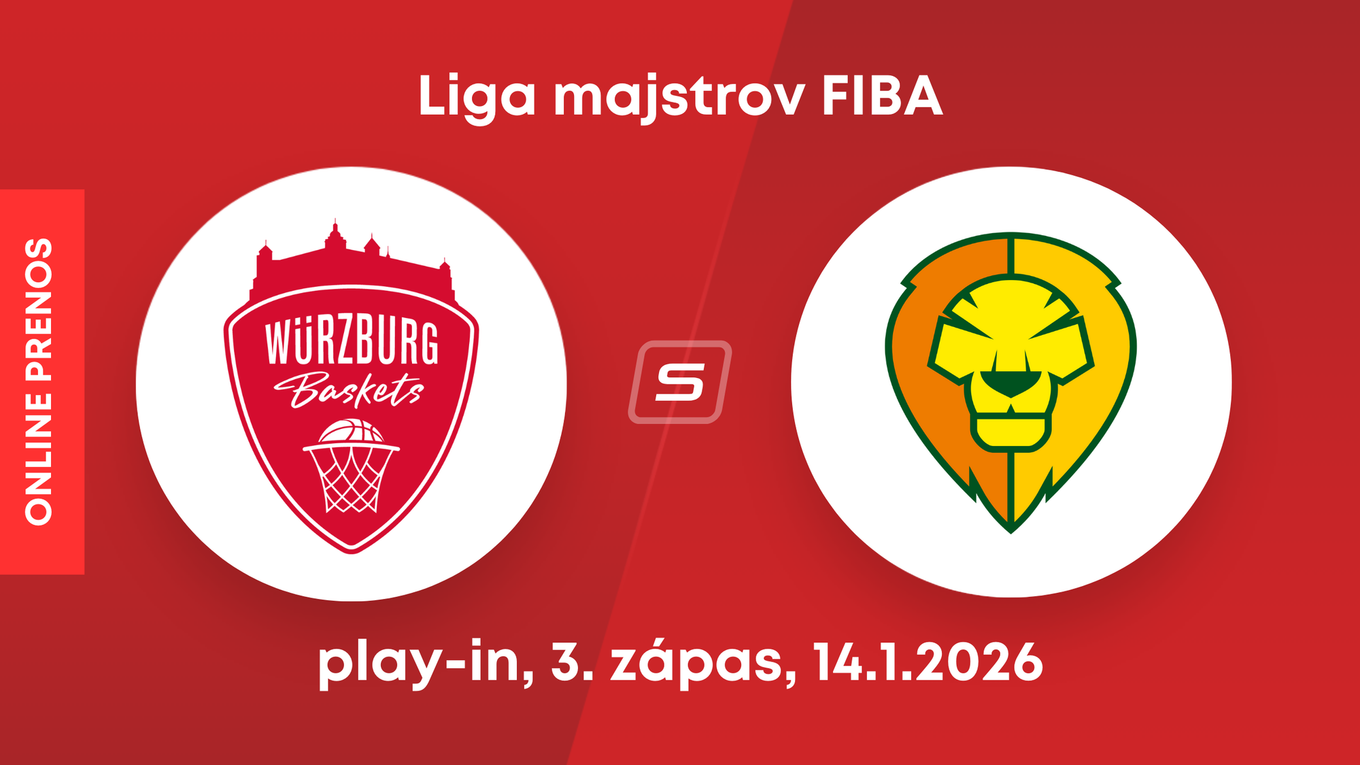 Würzburg Baskets - Patrioti Levice: ONLINE prenos zo zápasu Ligy majstrov.