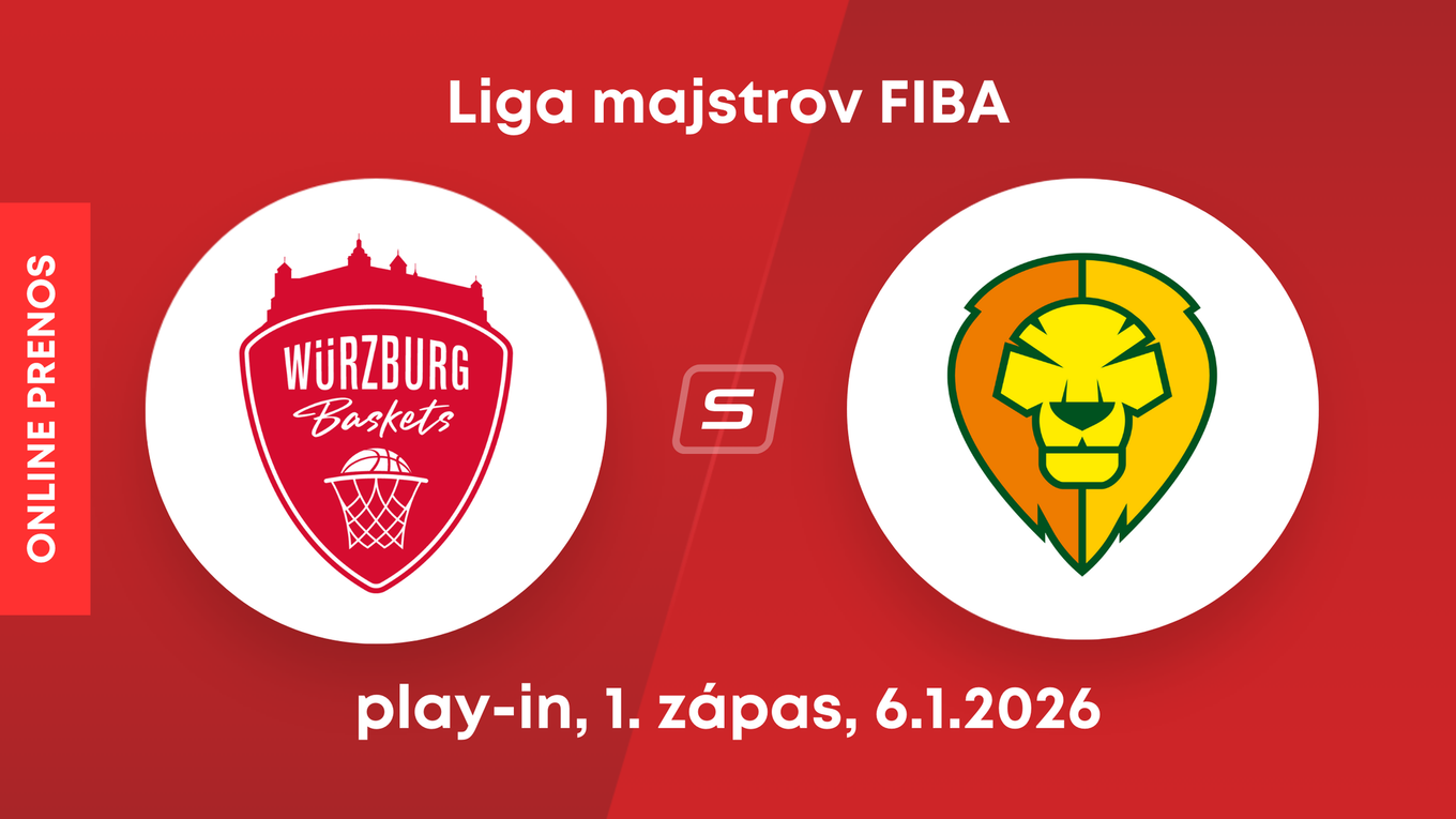Würzburg Baskets - Patrioti Levice: ONLINE prenos zo zápasu Ligy majstrov.
