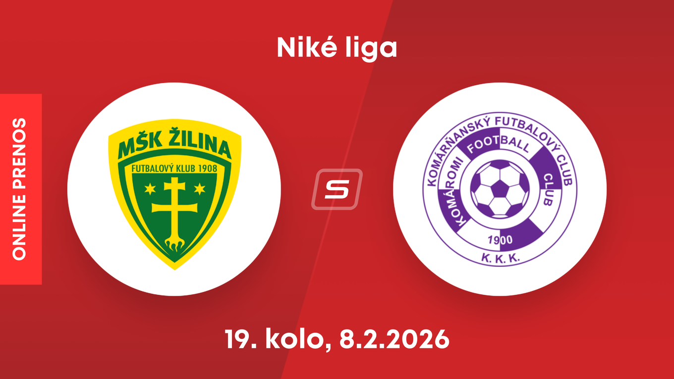 MŠK Žilina - KFC Komárno: ONLINE prenos zo zápasu 19. kola Niké ligy.
