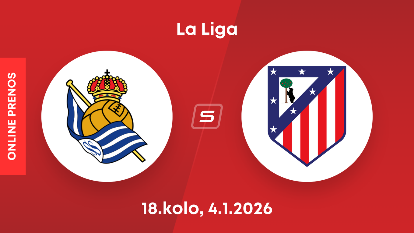 Real Sociedad San Sebastian - Atlético Madrid: ONLINE prenos zo 18. kola La Ligy.